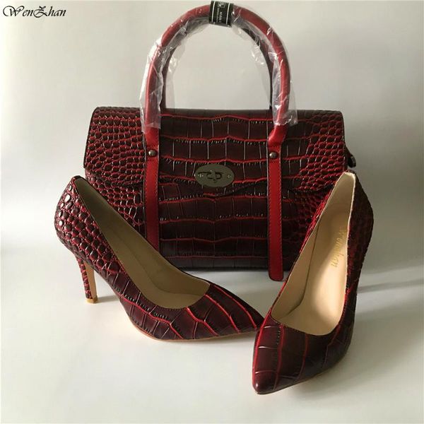 

dress shoes test favorite ladies and bags set wine color wholesale women matching for daily use 36-43wenzhan a98-22, Black