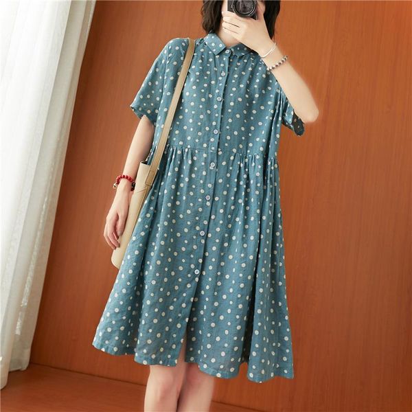

maternity dresses 2021 arrive summer dress woman cute dot large size pregnant clothing md-03086, White