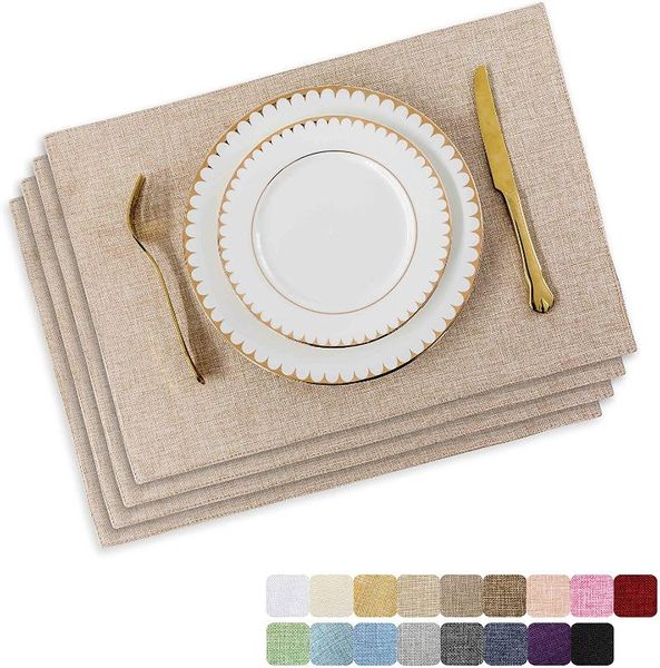 

table cloth home brilliant set of 10 placemats heat resistant dining place mats kitchen mats, light linen