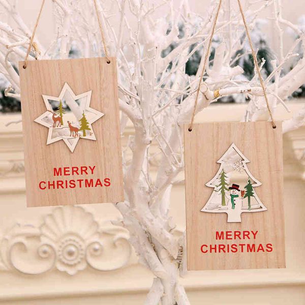 

christmas wooden door hanging mall store welcome sign decoration products