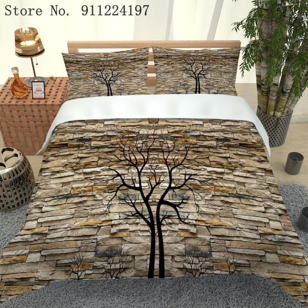 

bedding sets home textile withered tree duvet cover comforter set 3d printing luxury 3pcs quilt single double  king size