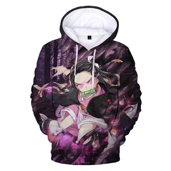 

the beanie pattern men is a 3d printed hoodie visual impact party punk goth round neck kimetsu no yaiba oversized hoodie sweater, Black