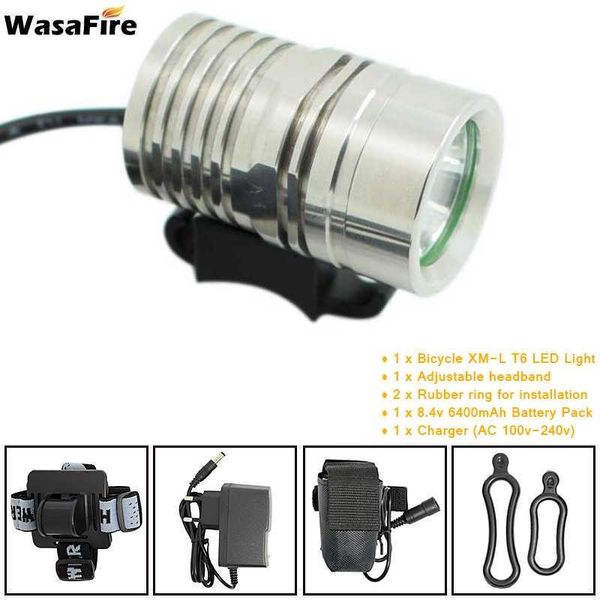 

mini xm-l2 led bicycle light super bright bike 1800lm cycling head lamp mtb headlight + 18650 battery pack charger lights