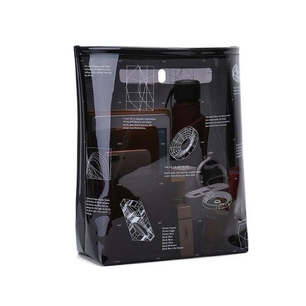 

shopping bags clear tote bag with die cut handle available for custom