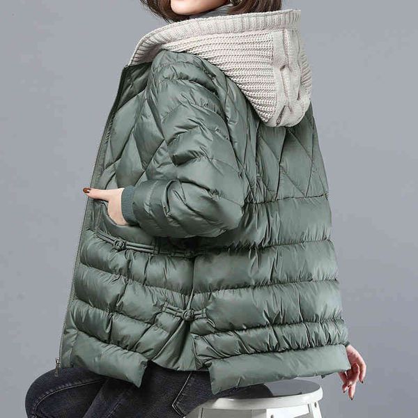 

women's multifunctional leisure down et, short thick coat, korean cotton filling, loose outdoor sports, hiking and work, winter, Black;brown