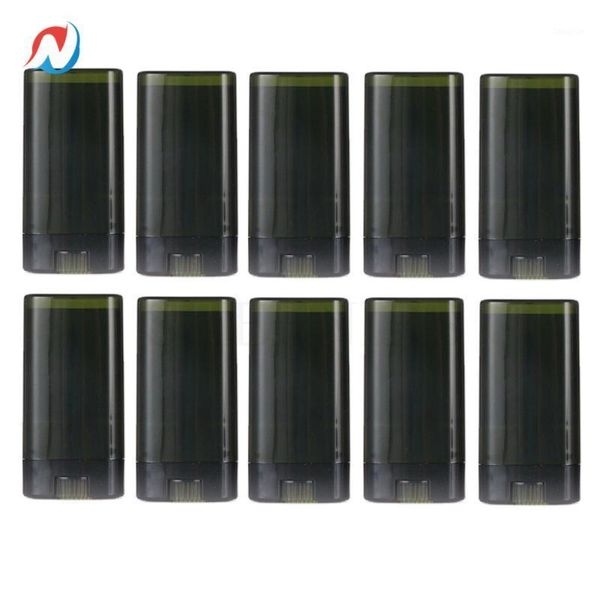 

storage bottles & jars sheenirs 10pcs 15g 15ml empty oval plastic pp white clear black deodorant stick container lip gloss tube