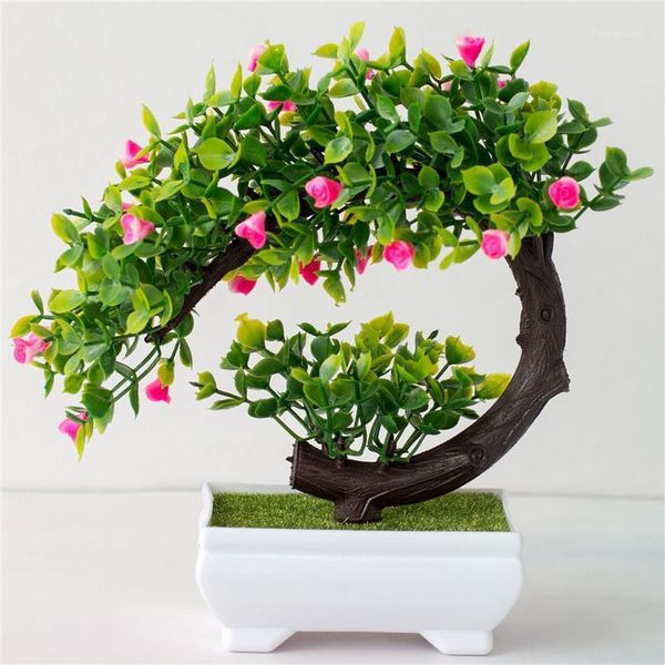 

decorative flowers & wreaths artificial plants bonsai small tree simulation pot fake table potted ornaments home decoration el garden decor1