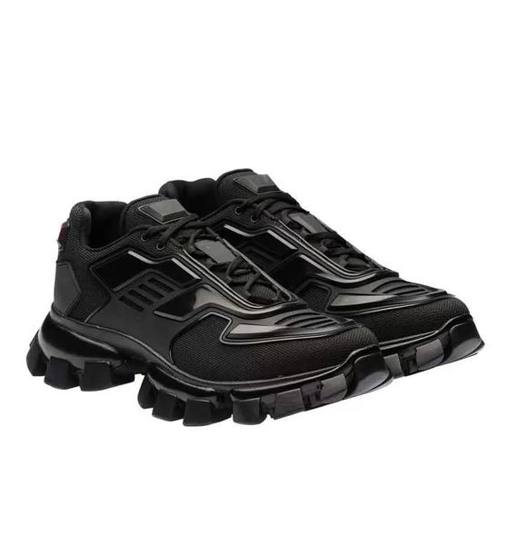

eyestay cloudbust thunder sneakers shoes men knit fabric technical fashion brands casual walking light rubber sole outdoor runner trainers, Black