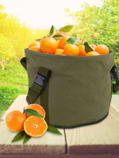 

storage bags foldable fruit picking bag vegetable camping outdoor foraging