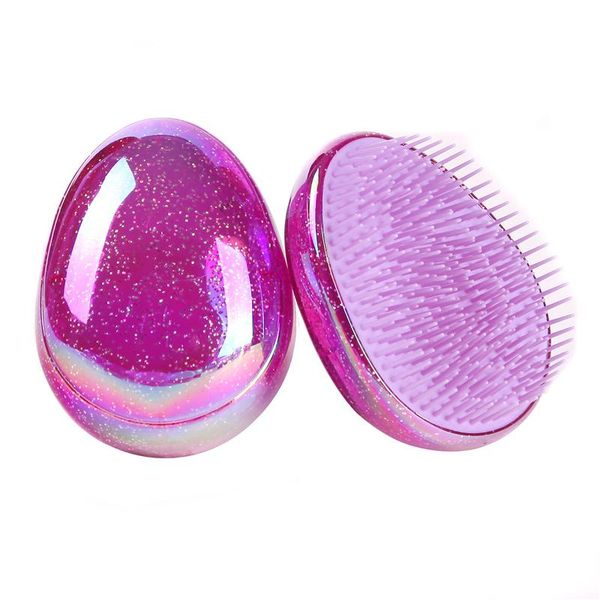 

hair brushes 1pc brush comb egg round shape soft styling tools detangling salon care for travel, Silver