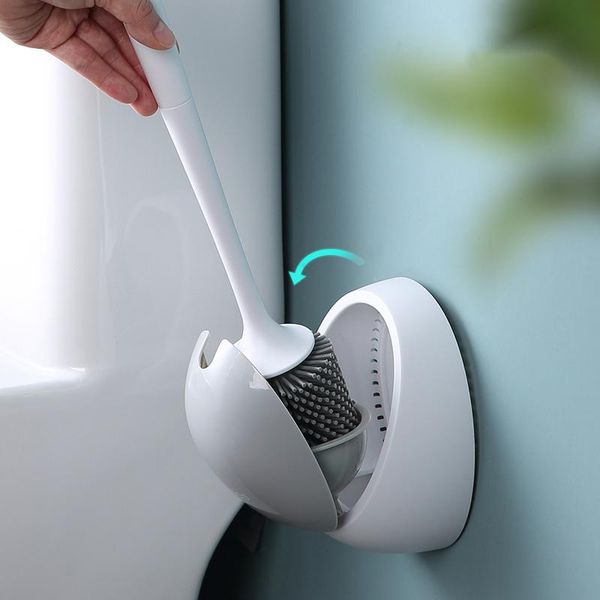 

bath accessory set silicone brush no dead corners toilet holders cleaning tools wall-mounted household accessories neceseres