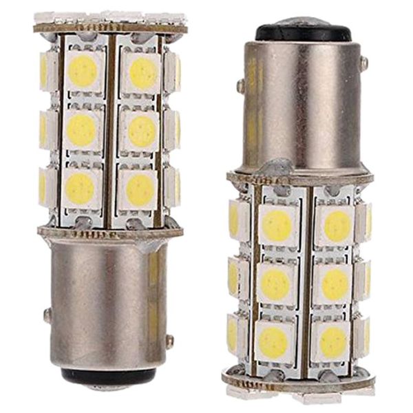 

car headlights 2 x 1157-t25 bay15d p21 / 5w 27 smd 12v led brake light white