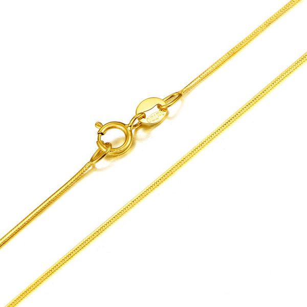 

chains pure au750 18k yellow gold necklace women snake chain p6450, Silver