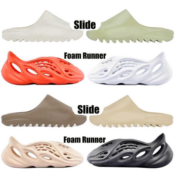 

form runner slides men women sandals brown beach slippers triple black white bone resin desert sand casual flat shoes graffiti zlh