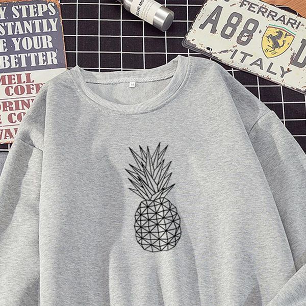 

women's hoodies & sweatshirts spring harajuku streetwear ladies hiphop kpop hoodie women pineapple vintage graphic for girls, Black