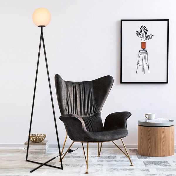

floor lamps minimalist style creative simple high-footed designer art white bed and breakfast sofa three-pronged line lamp