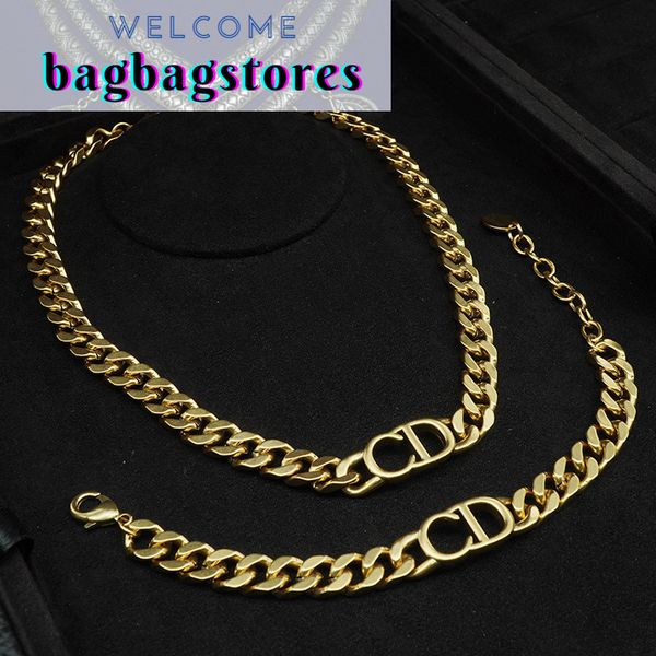 

d link bracelets jewelrylink chain family cd necklace bronze heavy industry thick star same letter bracelet, Black