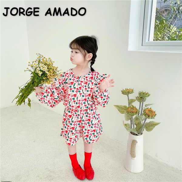 

korean style spring kids girls floral dress princess dresses girl cute children clothes e9028 girl's, Red;yellow