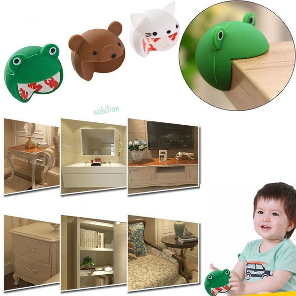 

corner&edge cushions 2pcs cartoon animals children protection table guard baby safety products glass edge furniture corner of