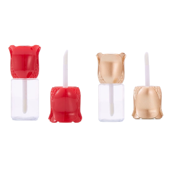 

15ml empty lip gloss tube flower lid arrival clear packaging bottle round plastic cosmetic containers 30pcs 50pcs storage bottles & jars