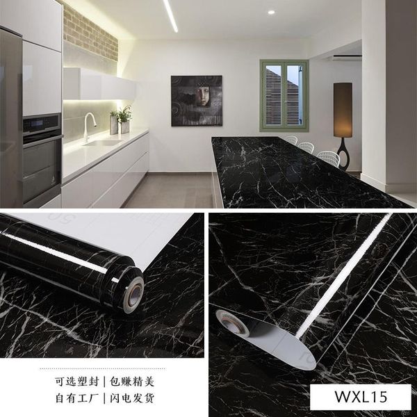 

kitchen oil-proof waterproof pvc self-adhesive wallpaper contact paper bathroom deskdecor film wallpapers
