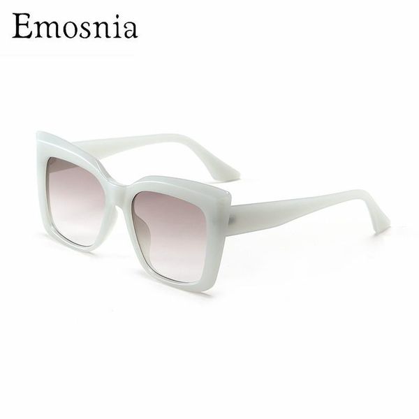 

sunglasses emosnia vintage square cat eye women oversized gradient sun glasses female shopping shades uv400, White;black
