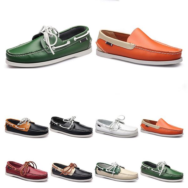 

149 mens casual shoes leather british style black white brown green yellow red fashion outdoor comfortable breathable