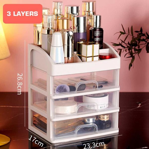 

makeup organizer drawer multi-function storage case deskcosmetic jewelry box make up brush lipstick holder boxes & bins