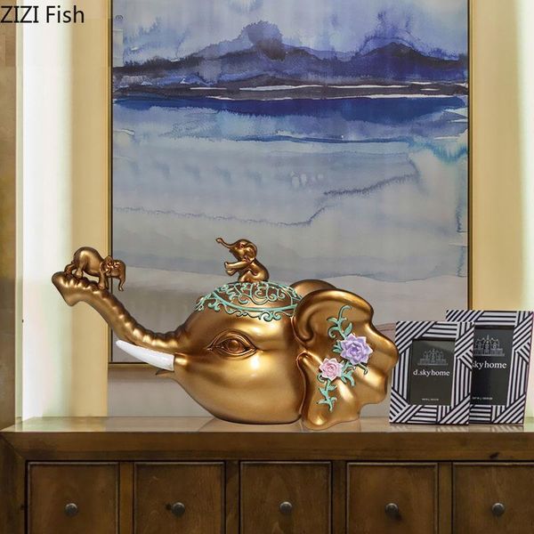 

decorative objects & figurines european porch decoration home lucky feng shui elephant wine cabinet living room creative cute furnishings