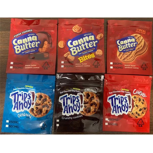 

canna butter bites trips ahoy bag wholesale plastic bags 250mg 500mg smell proof mylar edibles gummies gummy packaging