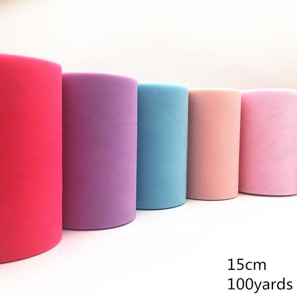

tulle roll spool 100yards 15cm white organza red blue fabric tutu skirt girl baby shower decor party supplies decoration