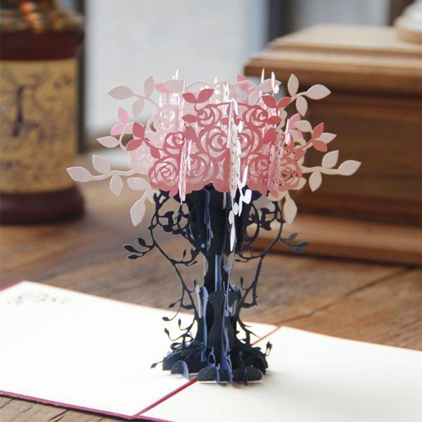 

greeting cards up 3d novelty paper birthday flower anniversary card wedding