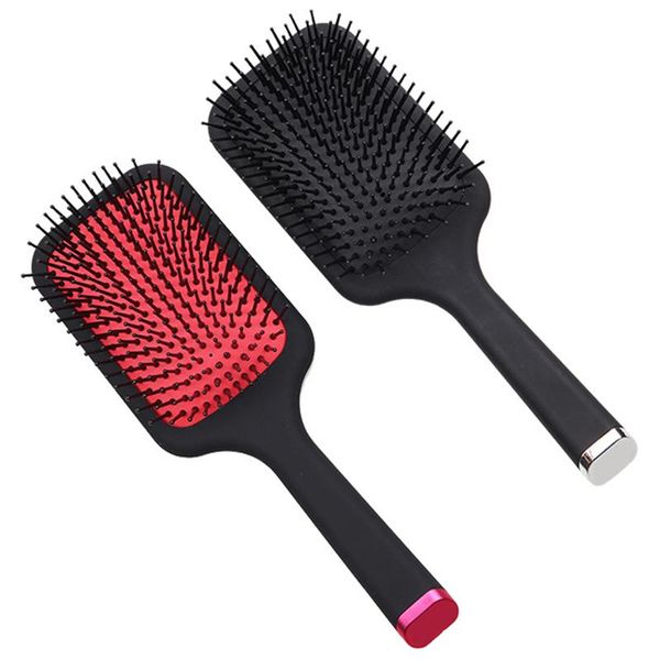 

hair brushes 1pc black comb professional healthy paddle cushion loss massage brush hairbrush scalp care, Silver