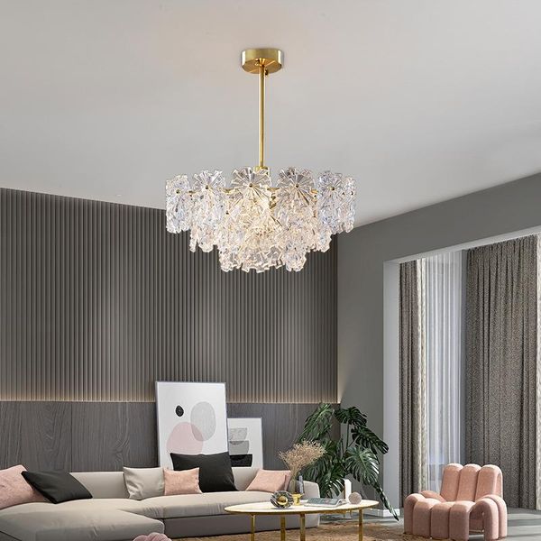 

chandeliers nordic light luxury led living room chandelier lighting retro french crystal glass home dining bedroom hanging lights
