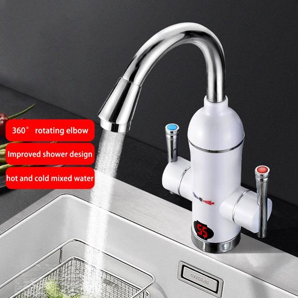 

kitchen faucets digital display fast water faucet 360 degree rotating heater
