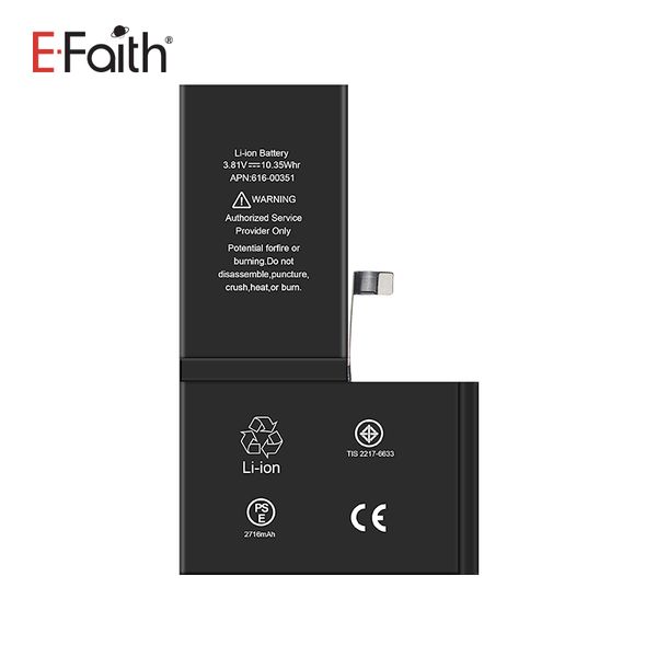 

efaith full 100% capacity battery replacement internal cell phone batteries for iphone x mobile repair
