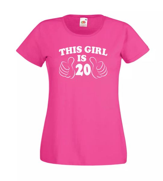 

this girl is 20 funny custom t-shirt gift birthday christmas, White;black