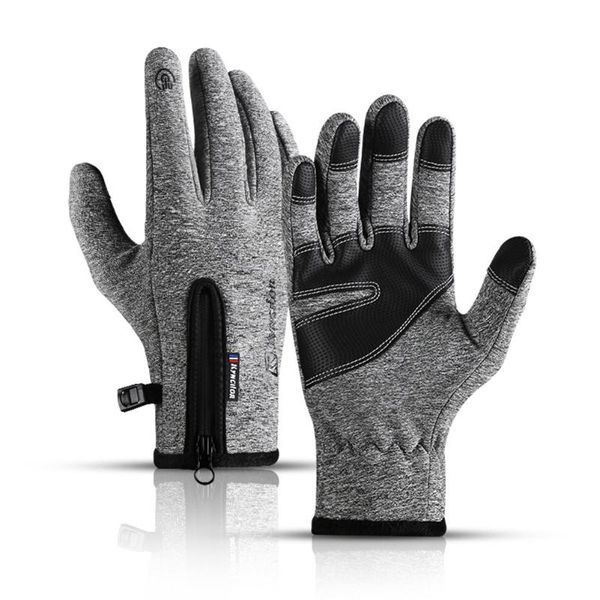 

cycling gloves touch screen outdoor windproof full finger men women ski, Black