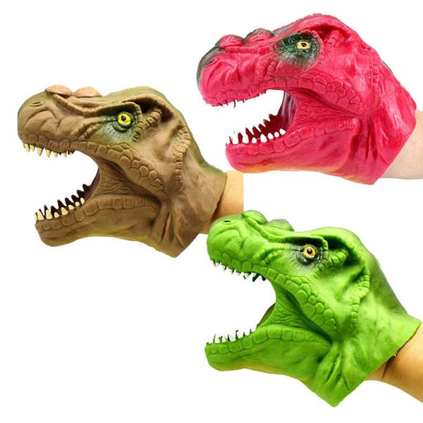 

soft vinyl tpr dinosaur hand puppet animal head hand puppets kids toys gift toys children toy
