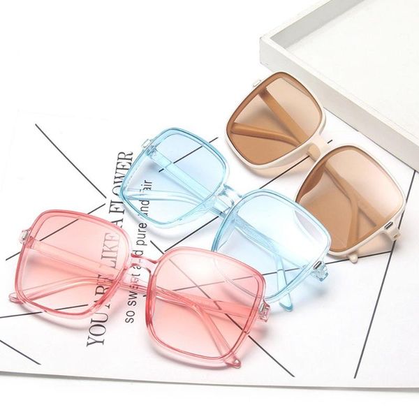 

vintage sunglasses square fashion sun shades glasses women designer men retro classic big frame eyewear, White;black