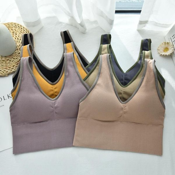 

camisoles & tanks liyida tank women fashion summer seamless u-shaped back bra fitness sports underwear female lingerie, Black;white