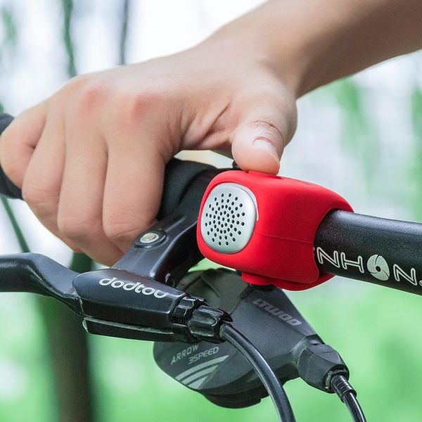 

bike horns silica gel electric cycling bell 90 db horn rainproof bicycle handlebar shell ring accessories