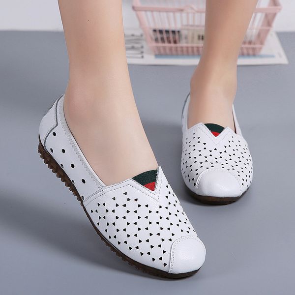 

sandals 2021 women flats casual shoes breathable slip on loafers woman sneakers nurse femme plus size 1y6h, Black