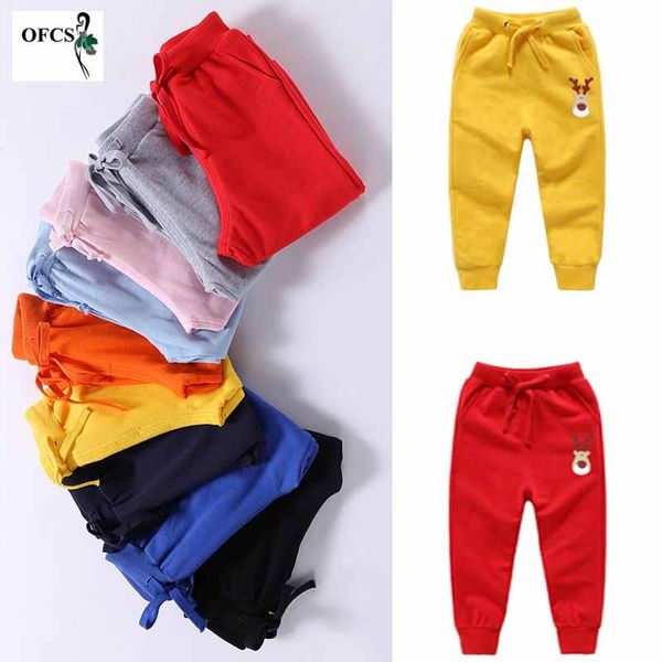 

trousers pants for boy cartoon print boys sports spring sweatpants girl's autumn teenage kids active soft clothing 2-12years, Blue