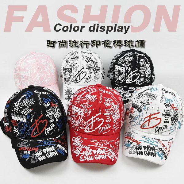 

men women graffiti print suncap classic breathing sport vizier caps outdoor sunburn cream golf hat adjustable art caps, Blue;gray