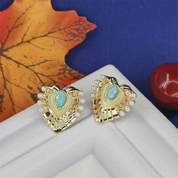 

qingdao galaxy vinta antique jewelry enamel glaze precious water drop love brooch 925 silver pin earrings, Black