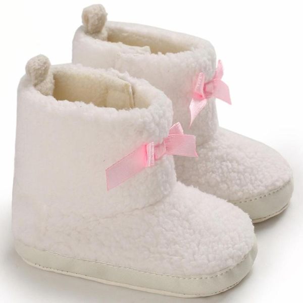 

first walkers baby walker shoes winter boots warm fleece butterfly-knot comfortable children kids snowboots schoentjes #35