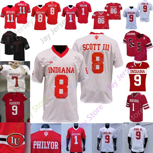 Maglia da calcio Indiana Hoosiers NCAA College Michael Penix Jr. Stevie Scott III Ty Fryfogle Antwaan Randle El Stephen Carr Miles Marshall Javon Swinton Beaty Ramsey