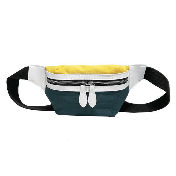 

women multi-color portable chest bag fashion outdoor waterproof shoulder female stitching casual style waist bags