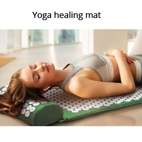 

yoga mats massager cushion massage mat acupressure relieve stress back body pain spike acupuncture